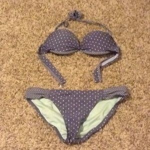 Blue 2 piece bathing suit